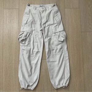 Aritzia TNA Light Beige Cargo Pants